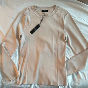 Tahari Light Beige Knit Top